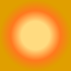 Orange-yellow radial gradient with focal radius bigger than zero