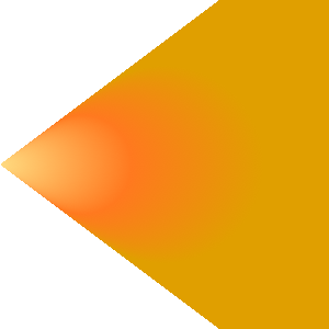 Orange-yellow radial gradient with focal point outside of the focal circle; renders in the area defined by the focal point and the 2 tangents going through the focal circle